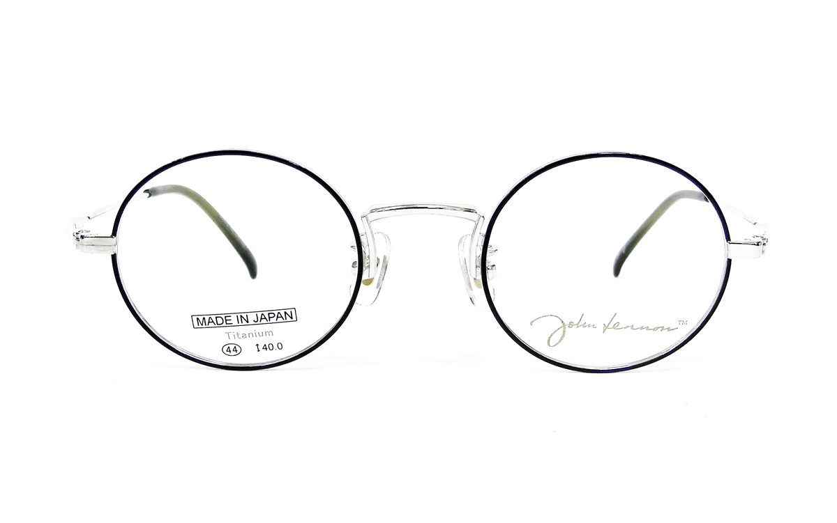 送料無料！薄型非球面レンズ付★丸型メガネの定番！【John Lennon（ジョンレノン） JL-1094 Col.2（WP・モスグリーン（FC））】デザインコレクションメガネセット（伊達メガネ・近視・乱視・老眼・遠視） 